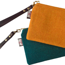 Load image into Gallery viewer, Silkscreen Printed Leather and Harris Tweed Clutch Bag