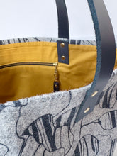 Load image into Gallery viewer, Mae Silkscreen Printed Harris Tweed Tote Bag