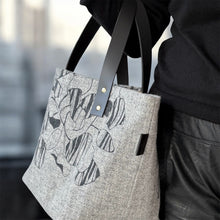 Load image into Gallery viewer, Mae Silkscreen Printed Harris Tweed Tote Bag