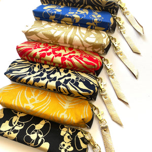 Poppy Silkscreen Printed Cotton Pouch
